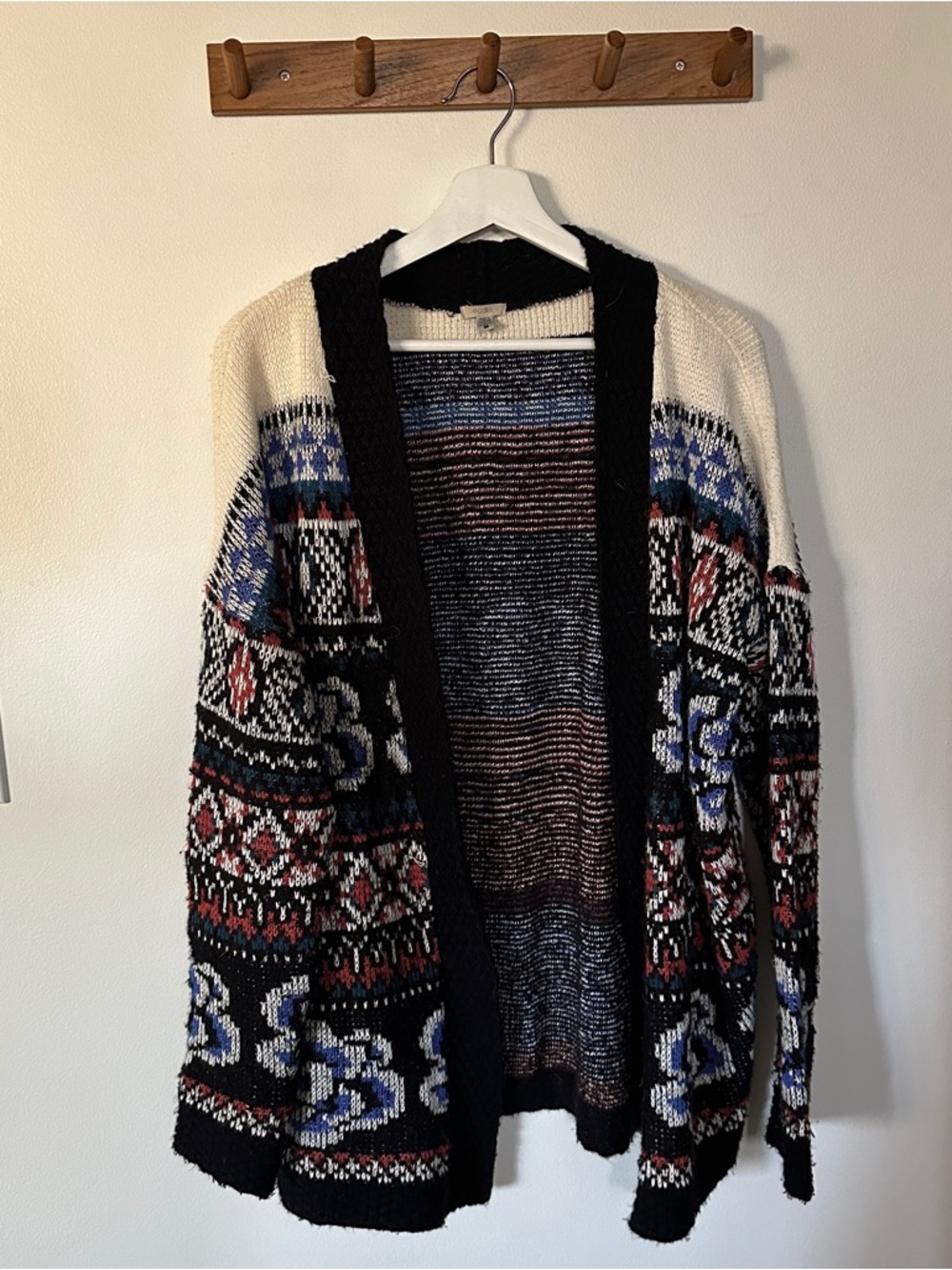 Urban Outfitters black & colorful floral cardigan